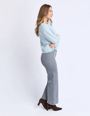 Foxwood Murphy Knit Cardi Ice Blue