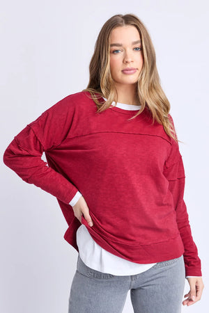 Foxwood Jayne Throw On Top Rhubarb Red