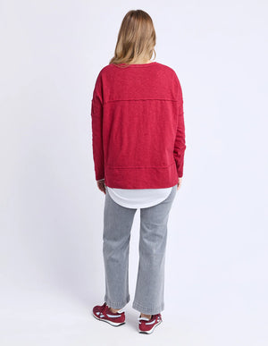 Foxwood Jayne Throw On Top Rhubarb Red