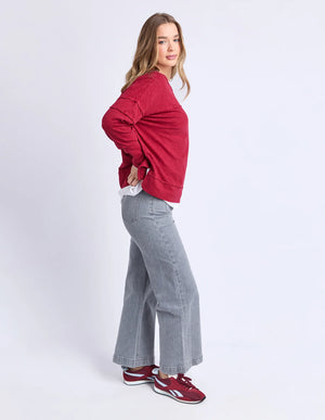 Foxwood Jayne Throw On Top Rhubarb Red