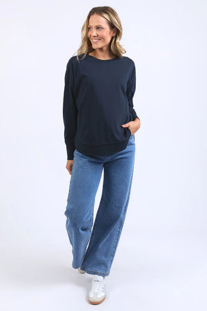 Foxwood Farrah Long Sleeve Top Dark Sapphire