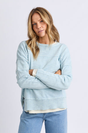 Foxwood Jayne Throw On Knit Ice Blue
