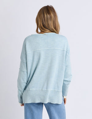 Foxwood Jayne Throw On Knit Ice Blue