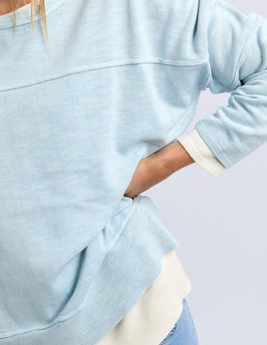 Foxwood Jayne Throw On Knit Ice Blue