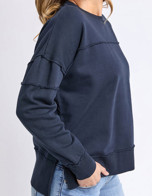 Foxwood Jayne Throw On Fleece Dark Sapphire