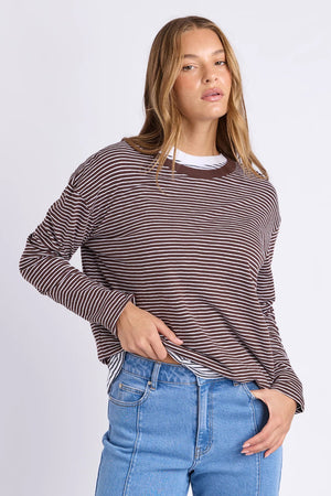 Foxwood Hutch LS Tee Coffee
