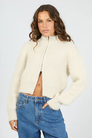 Silent Theory Leila Zip Thru Jumper Chalk