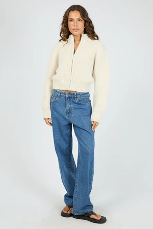 Silent Theory Leila Zip Thru Jumper Chalk