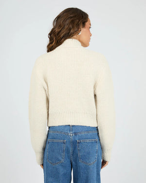 Silent Theory Leila Zip Thru Jumper Chalk