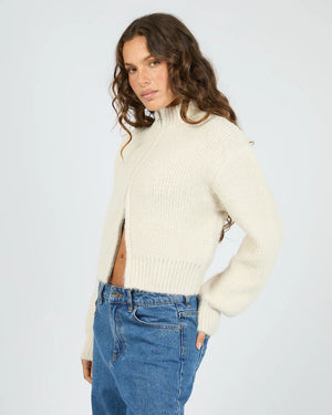 Silent Theory Leila Zip Thru Jumper Chalk