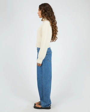 Silent Theory Leila Zip Thru Jumper Chalk