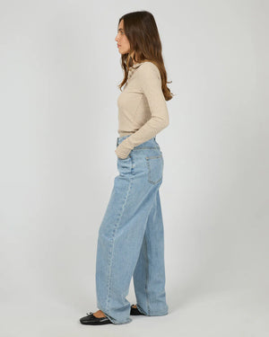Silent Theory Aria Knit Long Sleeve Top Oat