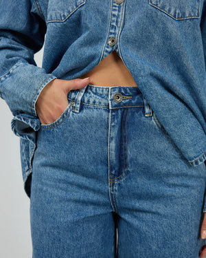 Silent Theory Aster Pant Mid Blue