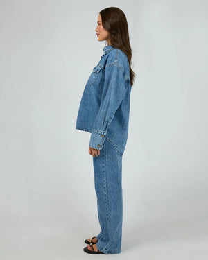 Silent Theory Aster Pant Mid Blue