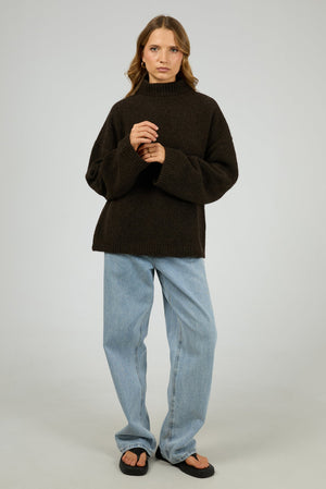 Silent Theory Willow Knit Jumper Chocolate