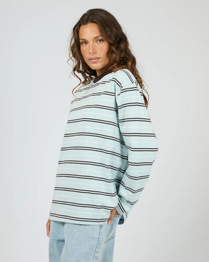 Silent Theory Stripe Long Sleeve Tee Light Blue