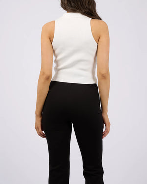 All About Eve Carrie Knit Top Vintage White