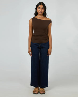 All About Eve Kylie Off Shoulder Top Brown