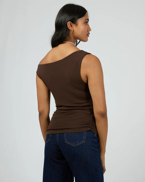 All About Eve Kylie Off Shoulder Top Brown