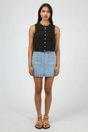 All About Eve Coen Knit Top Black