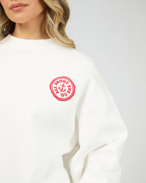 All About Eve Skipper Box Crew Vintage White