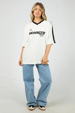 All About Eve Kings Oversized Tee White