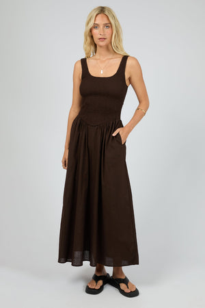 All About Eve Essential Maxi Dress Brown