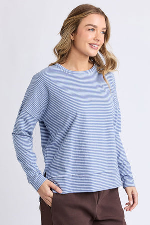 Foxwood Eddie Stripe Top Country Blue