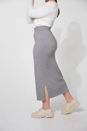 Haven Nikolai Knit Skirt Gray
