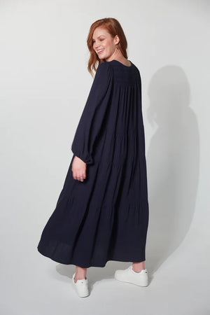 Haven Lauder Tiered Maxi Midnight