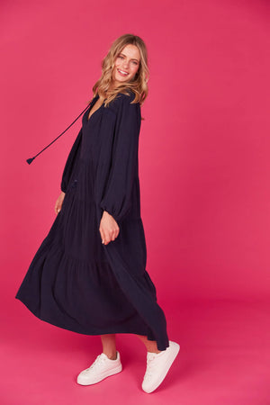 Haven Lauder Tiered Maxi Midnight