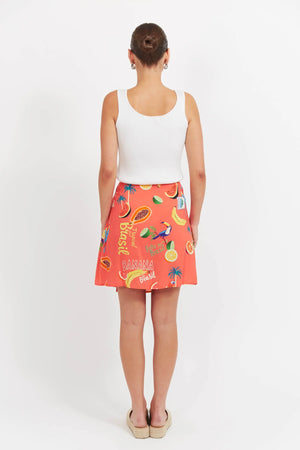 Haven Mini Skirt Brasil Coral