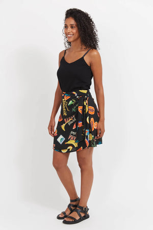 Haven Cabana Mini Skirt Brasil Black