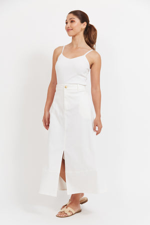 Haven Panama Maxi Skirt White