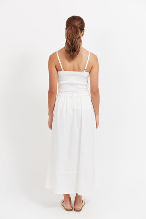 Haven Panama Maxi Skirt White