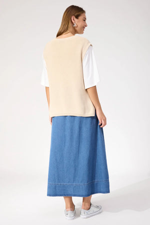 Haven Alaska Knit Vest Natural