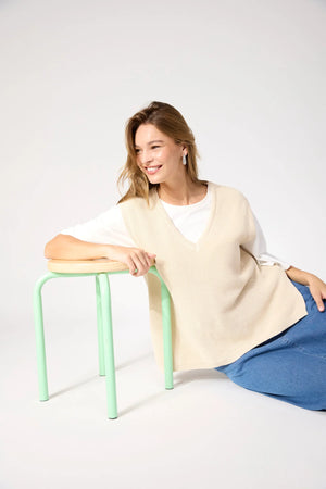 Haven Alaska Knit Vest Natural
