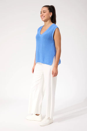 Haven Alaska Knit Vest Blue