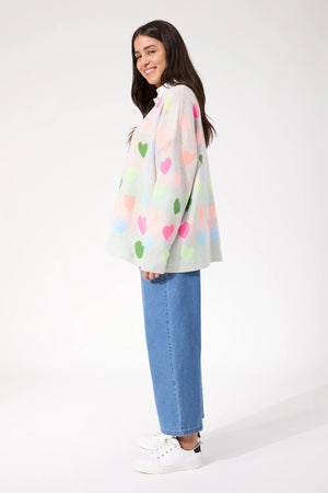 Haven Alaska Relaxed Heart Jumper Neon