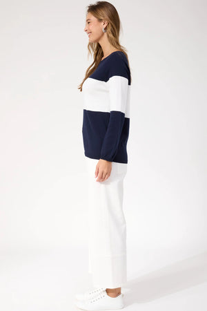 Haven Savoie Stripe Jumper Navy
