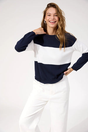 Haven Savoie Stripe Jumper Navy