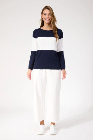 Haven Savoie Stripe Jumper Navy