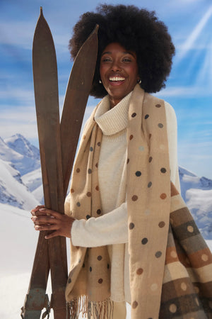 Haven Columbus Spot Scarf Latte