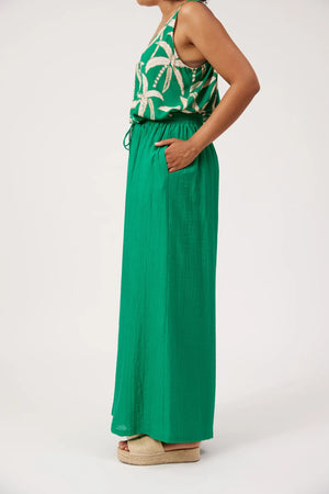 Haven Kenya Palazzo Pant Green