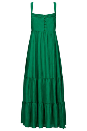 Haven Kenya Tiered Maxi Dress Green