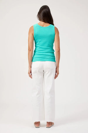 Haven Athens Embroidered Tank Aqua