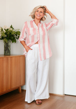 Soul Sparrow Dream Stripe Shirt Pink