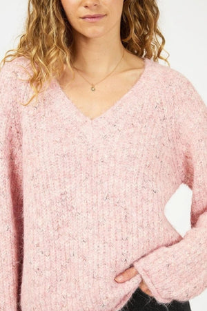 All About Eve Devon V Neck Jumper Pale Pink