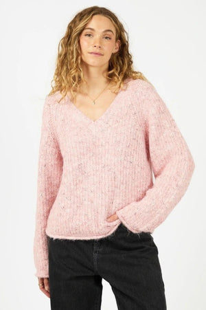 All About Eve Devon V Neck Jumper Pale Pink