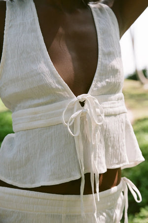 Rhythm Keiki Plunge Top Cream